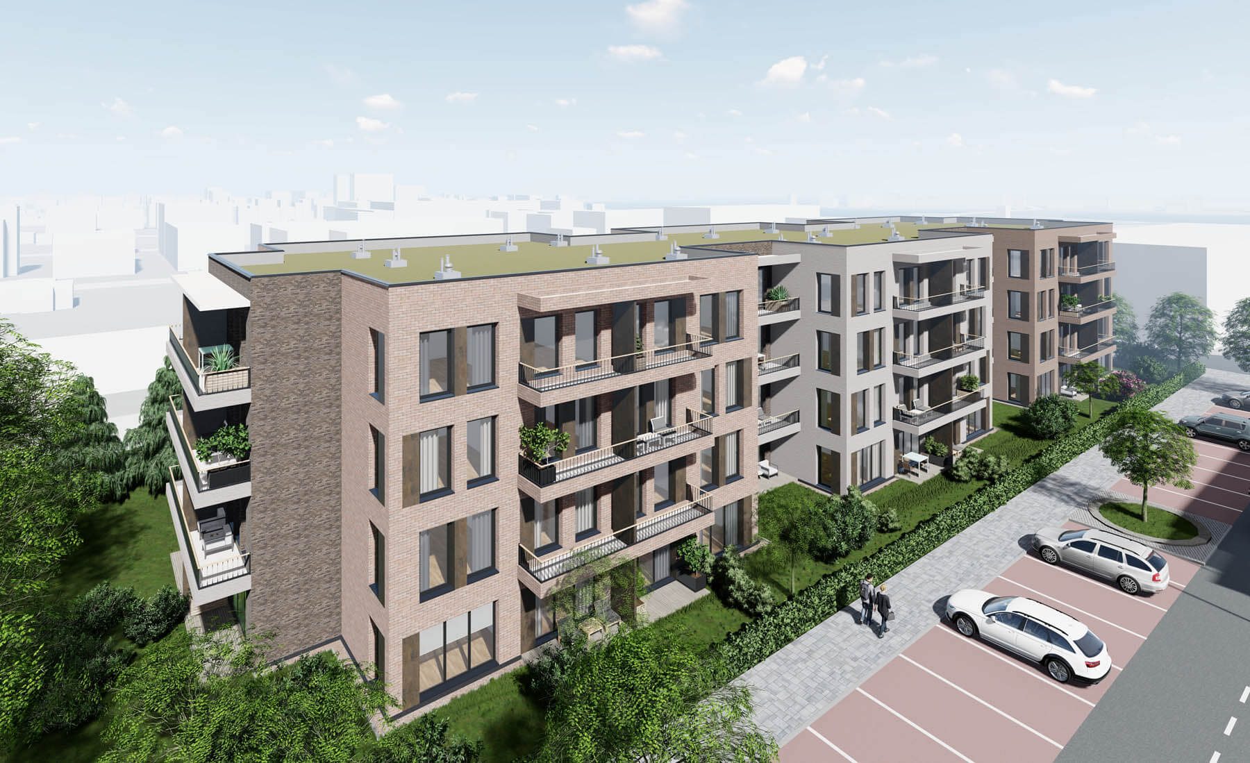 Bytový dům BD EcoFLEX — energeticky úsporný bytový dům, pohled 03