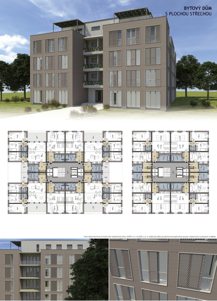 Řadový dům RD ModulFLEX — modulární řadový dům, pohled 02
