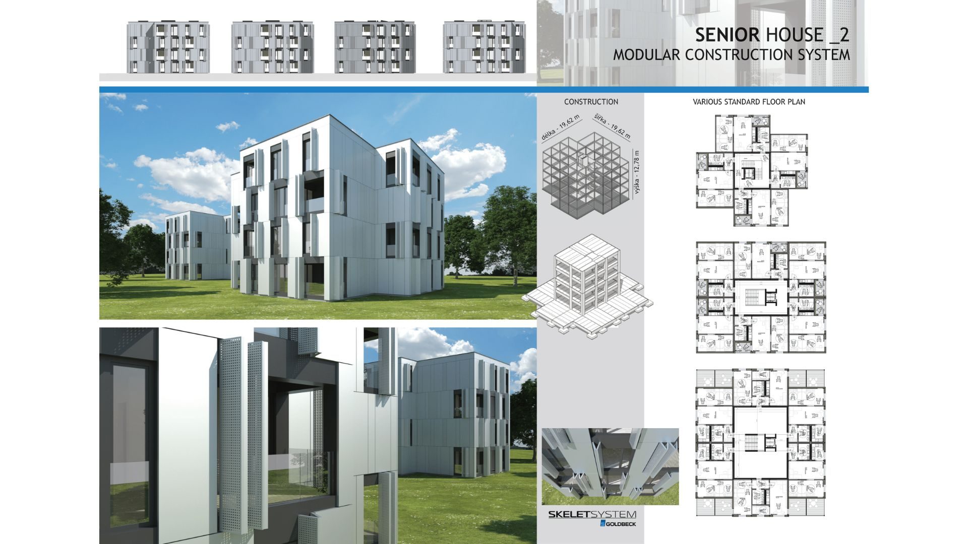 Řadový dům RD SeniorFLEX — dům pro seniory, pohled 01