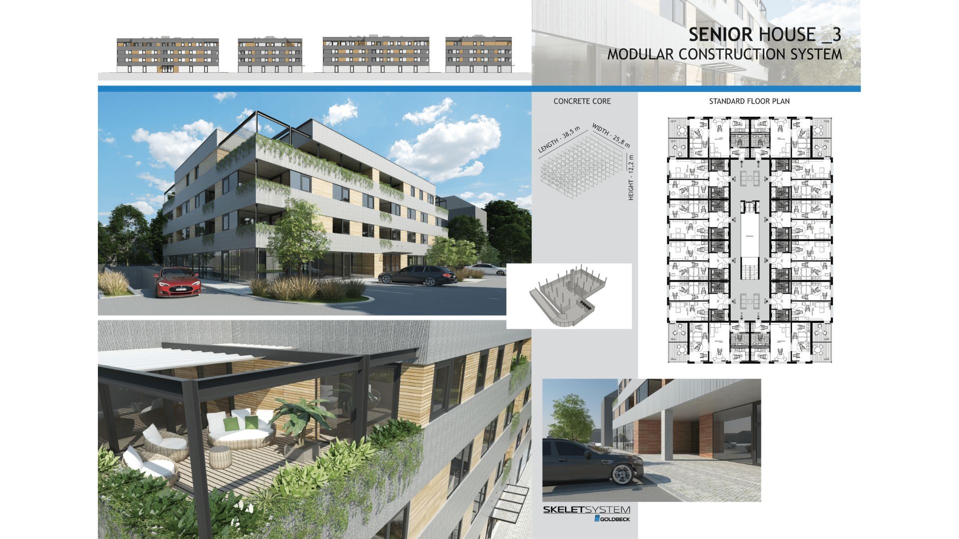 Řadový dům RD SeniorFLEX — dům pro seniory, pohled 02